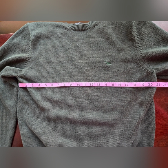Vintage Eddie Bauer Sage Green Textured Knit Sweater sz LRG - Picture 5 of 8